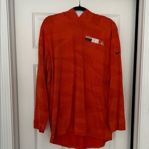 Nike Men's Orange Hooded Sweatshirt